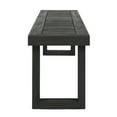 thumbnail image 5 of GDF Studio Josette Outdoor Acacia Wood Bench, Sandblasted Dark Gray, 5 of 6
