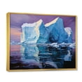 thumbnail image 2 of Designart "Blue Purple Iceberg Unseen Depths" Landscapes Floater Framed Canvas Print, 2 of 7