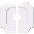 thumbnail image 1 of Ekena Millwork CMP28LE2-06000 28 Pouces OD x 6 Pouces ID Carré Locke Architectural Grade Médaillon de Plafond Contemporain PVC - 2 Pièces, 1 of 3
