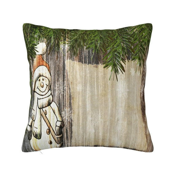 ZICANCN Decorative Throw Pillow Covers , Snowman Bed Couch Sofa Decorative Knit Pillow Covers for Living Room Farmhouse 24"x24"