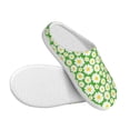 thumbnail image 3 of Rateoe Daisies Flowers Print Women's Men's Cotton Knit Slippers Lightweight Memory Foam Indoor House Shoes with Anti-Skid Sole-39/40, 3 of 7