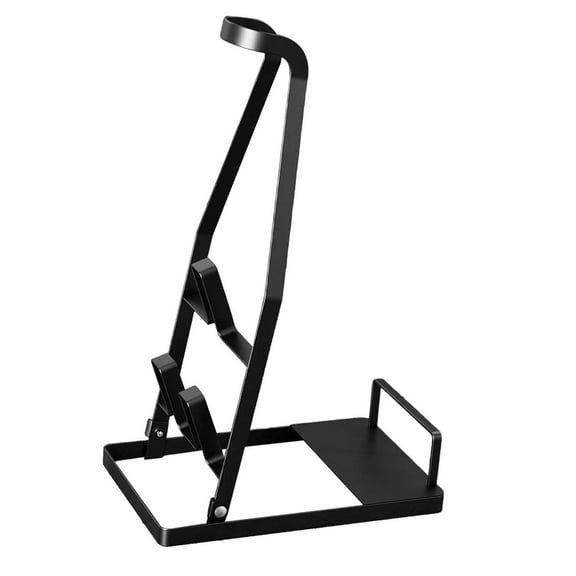 kowaku Vacuum Cleaner Stand Support Holder Versatile Use, Space Saving, Freestanding Storage Rack Metal Rack for Living Room Balcony Foldable Black