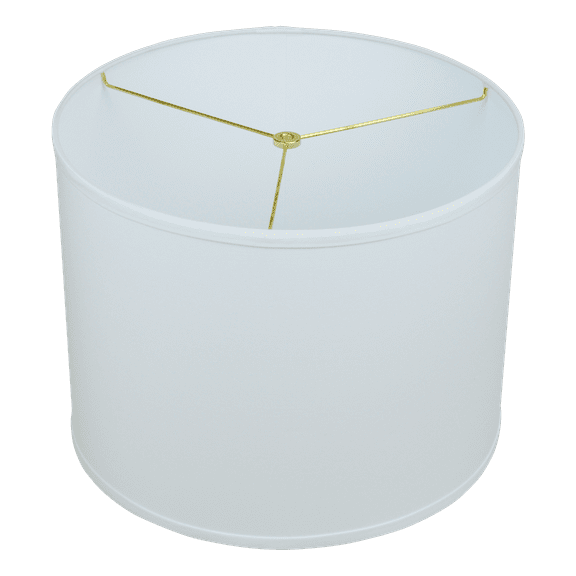 Fenchel Shades | 16" Top Diameter x 16" Bottom Diameter x 12 Height, (Washer/Spider Attachment) Drum Lamp Shade - (Linen White)