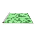 thumbnail image 2 of Ahgly Company Machine Washable Indoor Round Abstract Emerald Green Modern Area Rugs, 6' Round, 2 of 4