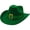 Green, variant on Jiibva Irish Festival Cowgirl Cap Western Decorative Belt Cowboy Hat Stylish Wide Brimmed Hat Outdoor Wear For Men Women