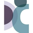 thumbnail image 3 of Urban Epiphany 19x24 Black Modern Framed Museum Art Print Titled - MidCentury Teal Purple 1, 3 of 5