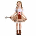 thumbnail image 5 of Kids Girls Oktoberfest Dress Short Sleeve German Bavarian Dirndl Dresses Trendy Party Traditional Dress Festival Outfit Clearance, 5 of 5