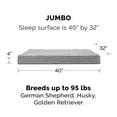 thumbnail image 2 of FurHaven Ultra Plush Orthopedic Deluxe Mattress Pet Bed for Dogs & Cats - Gray, Jumbo, 2 of 10