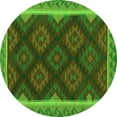 thumbnail image 1 of Ahgly Company Indoor Round Oriental Green Traditional Area Rugs, 5' Round, 1 of 1