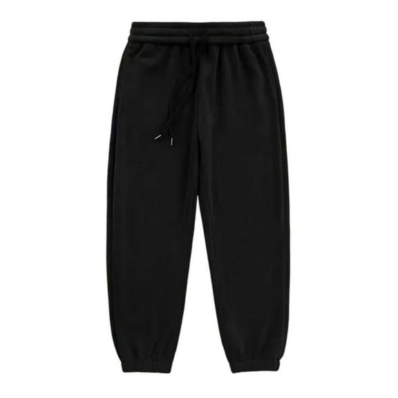 Unisex Fleece Sweatpants with Elastic Waistband and Adjustable Drawstring Relaxed Fit Joggers for Everyday Wear