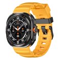 thumbnail image 4 of Band for Samsung Galaxy Watch Ultra 47mm (2025/2024), Soft Silicone Strap with Metal Buckle & Security Loops, Adjustable Breathable Anti-Scratch Wristband for Galaxy Watch Ultra 47mm, Yellow, 4 of 5