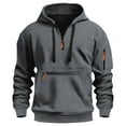 thumbnail image 3 of JUSLIO Mens Hoodies with Pockets Hooded Sweatshirts Zipper Long Sleeve Hoodies Dark Gray L, 3 of 5