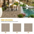 thumbnail image 6 of 10-Pack Interlocking Solid Wood Deck Tiles, 12"x12" Waterproof Outdoor Flooring for Patio, Garden, Poolside, Stripe, Coffee, 6 of 8