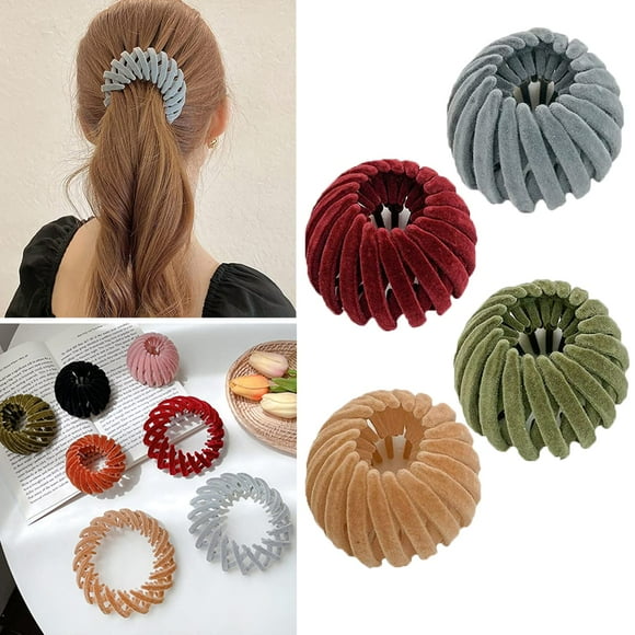 Hair, Birdnest Magic Hair Clip, Hair Holder, Bird Nest Magic Hair Clip for Women and Girls (4pc-Color E)
