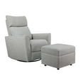 thumbnail image 4 of Second Story Home Soho Upholstered Comfort Ottoman- Dark Gray, 4 of 4