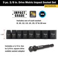 thumbnail image 3 of Titan 3/8in.-Drive Metric Impact Socket Set, 9-Pc., 3 of 4