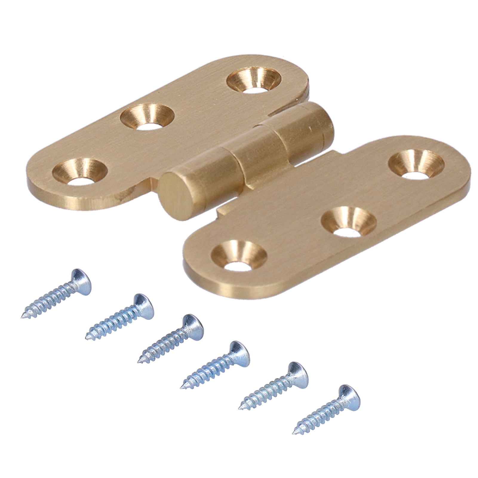 6 Charnières De Porte Sans Mortaise – 2x1 Pouces, Style Vintage, Nickel Blanc, Neuves