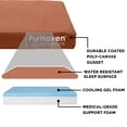thumbnail image 4 of FurHaven Pet Products Indoor/Outdoor Oxford Cooling Gel Top Deluxe Mattress Pet Bed for Dogs & Cats - Chestnut, Jumbo, 4 of 12