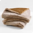 thumbnail image 4 of Bare Home Faux Fur Blanket - 60" x 80" - Ultra Soft Fleece - Oversized, Variegated Caramel, 4 of 5