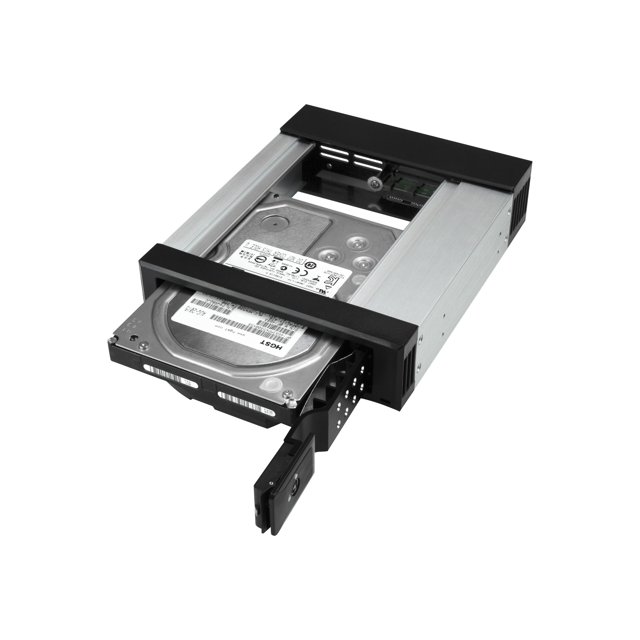 StarTech.com 5.25 Pouces to 3.5 Pouces Trayless Hard Drive Hot Swap Bay - Removable Hard Drive Bay for 3.5 Pouces SATA/SAS Drives - Aluminum (HSB1SATSASBA) - Storage Bay adapter - 5.25 Pouces to 3.5 Pouces - for P/N : 25SATSAS35HD