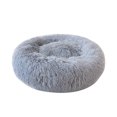 thumbnail image 1 of Cama redonda de felpa para gatos, casa para perros, cojín para cachorros, portátil, cálido, 1 of 6