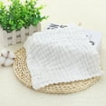 thumbnail image 4 of Baby Muslin Washcloths - Soft Face Cloths , Absorbent Bath Face Towels, Pack of 4White, 4 of 4