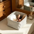 thumbnail image 6 of Foldable Cloth Storage Basket, 5.5 x 5.5 x 4.7 in Organizer Bin for Wardrobe, Shelf, Bedroom, and Living Room, Gray Small, 6 of 6