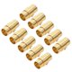 thumbnail image 1 of 10pcs Strong Round Magnetic Clasps Leather Cord Bracelets Necklace DIY Connectors Accessories Making Fittings(Imitation Gold, Hole Diameter 8MM), 1 of 4