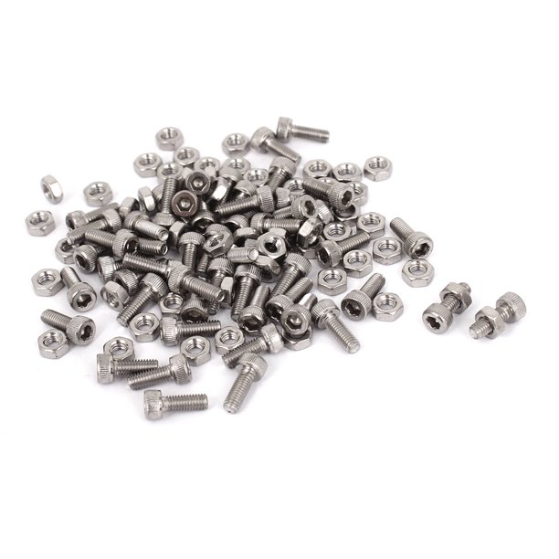 Uxcell M3x8mm Stainless Steel Hex Socket Head Knurled Cap Screws Bolts