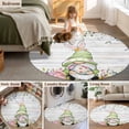thumbnail image 5 of Round Rug 4Ft Washable Non-Slip, Gnomes Easter Circle Area Rugs for Living Room Bedroom, Eucalyptus Spring Floral Eggs Wooden Indoor Floor Mats Carpet Runner for Home Decor Aesthetic, 5 of 8