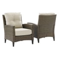 thumbnail image 1 of Afuera Living 2 Piece Outdoor Wicker High Back Arm Chair Set in Oatmeal, 1 of 16