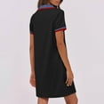 thumbnail image 6 of Oksale Golf Dresses for Women Cotton Casual Lapel V Neck Mini Dress with Pockets Casual Short Sleeve Summer Dresses Moisture Wicking Fashion Clothing Black L, 6 of 10
