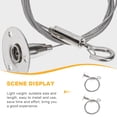 thumbnail image 2 of Miangastore Sign Hanging Hooks Wire Rope Hangers Silver 2Pcs 42.44X1.57X1.38Inch Stainless Steel, 2 of 8