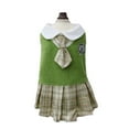 thumbnail image 1 of Vêtements pour Animaux Robe Élégante à Carreaux pour Petits Chiens et Adorable Robe à Cravate pour Chat pour Usage Intérieur Extérieur, 1 of 8