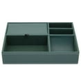 thumbnail image 7 of 5 Compartment Emerald Green Leather Valet Tray for Wallet, Keys (10 x 7.3 x 2 In), 7 of 7