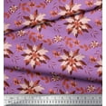 thumbnail image 3 of Soimoi Poly Georgette Fabric Dot,Leaves & Aster Floral Print Sewing Fabric Yard 42 Inch Wide, 3 of 3