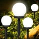 thumbnail image 1 of Solar Garden Light Solar Path Lights, LED Round Ball Globe Lamps, Outdoor Stake Light Lighting for Flower Fence, Lawn, Patio (Cool White 4 Pack), 1 of 5