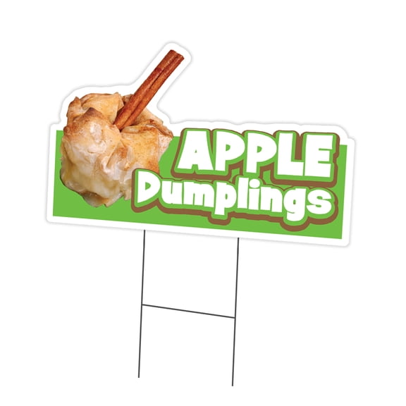 SignMission C-DC-1216-DS-Apple Dumplings19 12 x 16 in. Yard Sign & Stake - Apple Dumplings