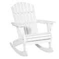 thumbnail image 1 of Outsunny Wooden Adirondack Rocking Chair with Slatted Wooden Design, Fanned Back, & Classic Rustic Style, White, 1 of 9