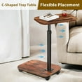 thumbnail image 7 of C Table End Table Adjustable Height, Cuopluber 360°Swivel TV Tray Table for Small Spaces, Couch Tables That slide under, C Shaped Side Tables living room and bedroom for Sofa, Bed,Chair, Snack, 7 of 7
