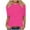 Hot Pink, variant on Womens Tops 3/4 Sleeve Shirts Round Neck Loose Casual Blouses Floral Print Tshirts Trendy Woman Clothing