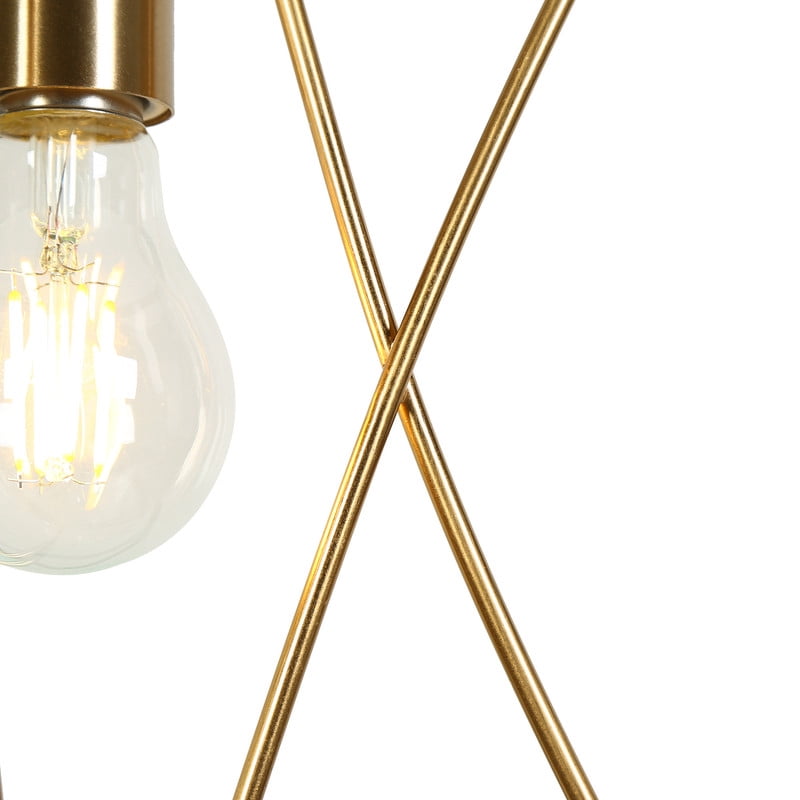 LNC Modern Black and Gold Geometric Pendant Light with E26 Socket for Kitchen or Entryway