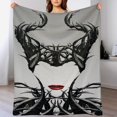 thumbnail image 1 of Manta de franela cálida y acogedora de Maléfica para sala de estar, dormitorio, cama, sofá, camping, viajes, mantas de vellón para todas las estaciones, regalos para niños, niñas, niños y adultos, 60, 1 of 8