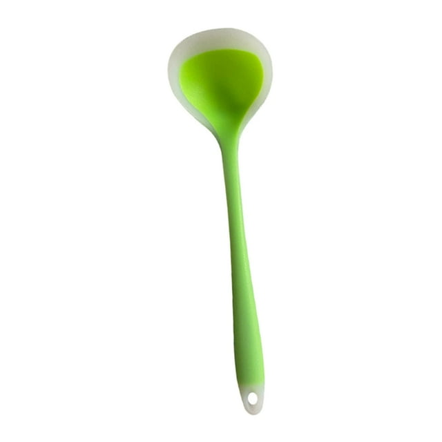 DOLITY Flexible Stirring Spoon Utensil Spoon Silicone for Kitchen Stirring Mixing Green