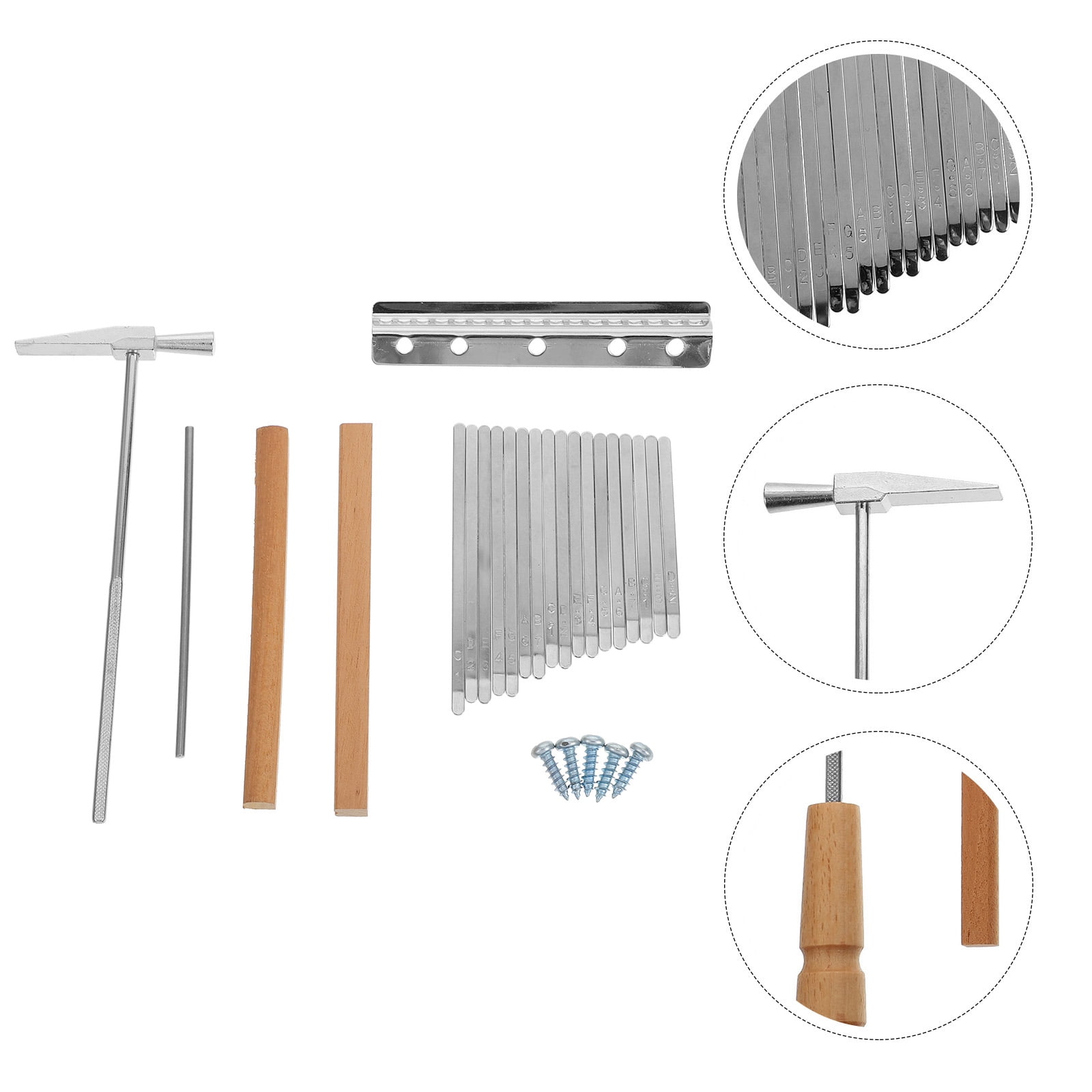 FRCOLOR  Thumb Piano Accessories Kalimba Shrapnel 17 Keys Professional Music Instrument