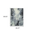 thumbnail image 6 of 3' X 5' Navy And Ivory Abstract Power Loom Stain Resistant Area Rug, 6 of 7