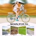thumbnail image 5 of Aukfa 20" Girls Bike with Basket – Kids Bicycle for Ages 7-12, Front & Rear Brakes,Mint Green, 5 of 7