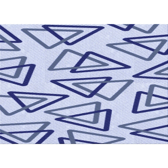 Ahgly Company Machine Washable Indoor Rectangle Transitional Heavenly Blue Area Rugs, 3' x 5'