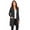 Charcoal, variant on Women's Casual Long Sleeve Open Front Solid Cardigan with Side Pockets Black L