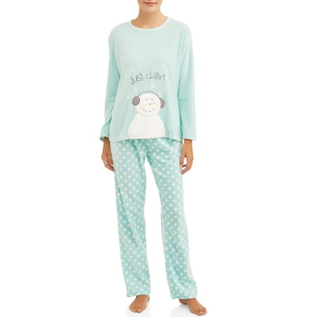 Cozy Critters Women's Super Plush Pajama Set with Embroidered Character